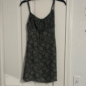 Green and Gray Paisley Dress